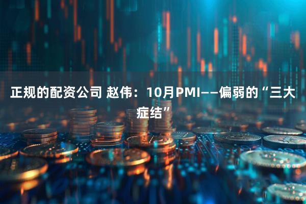 正规的配资公司 赵伟：10月PMI——偏弱的“三大症结”